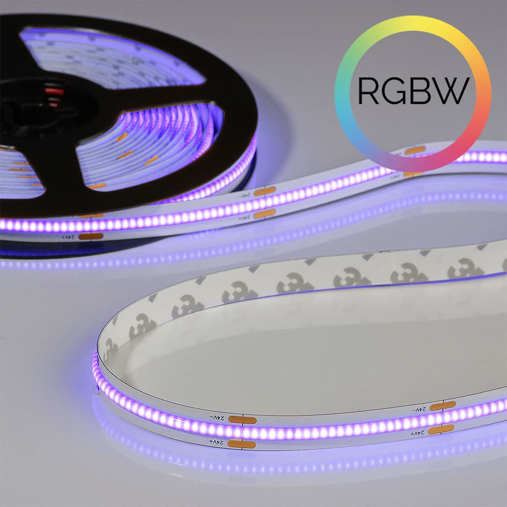 violett leuchtender COB-LED-RGBW-Streifen