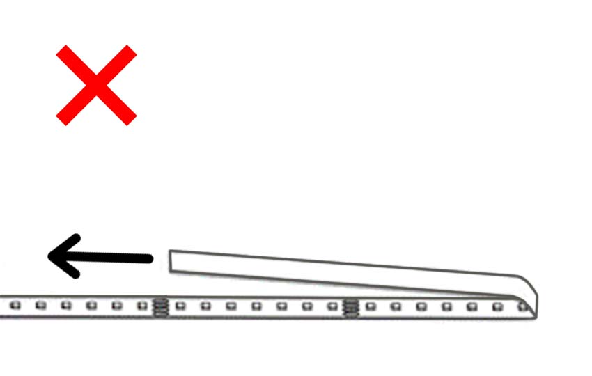 falsches abziehen der LED Streifen